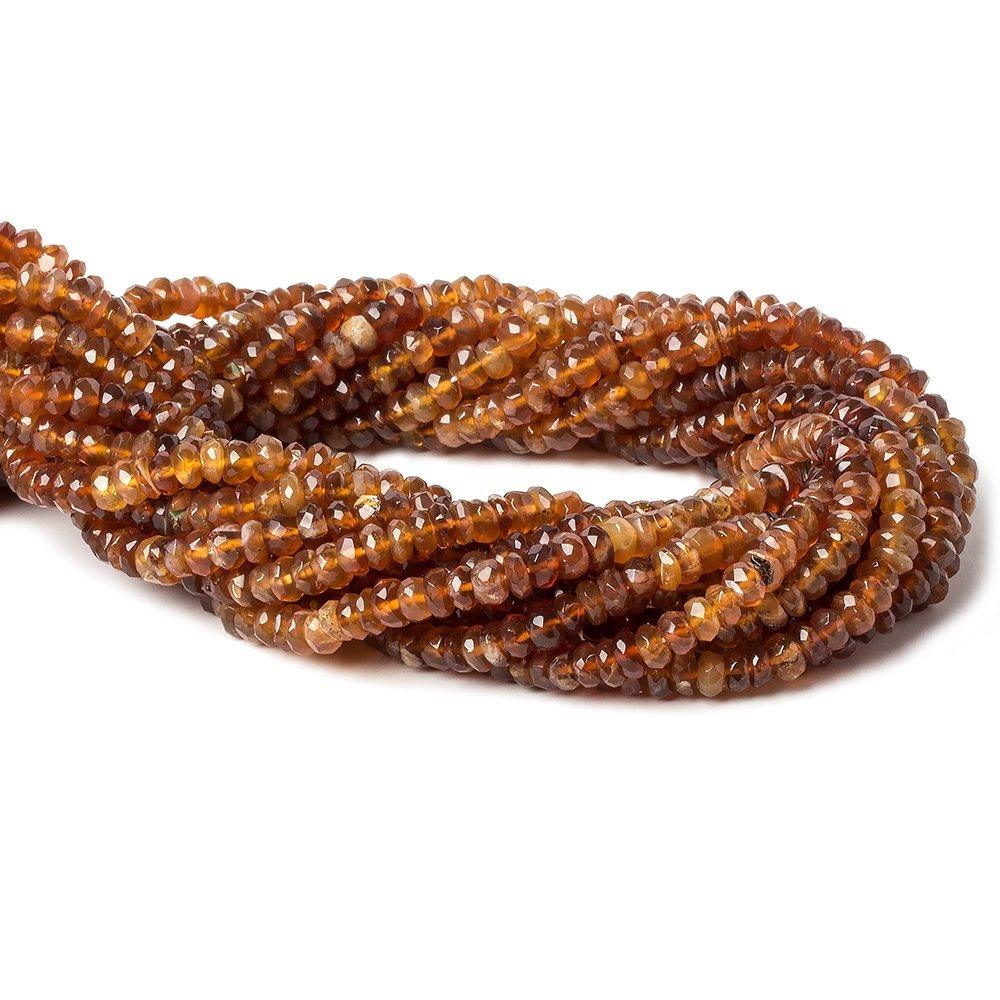 3-4mm Brown Apatite Faceted Rondelle Beads 14 inch 130 pieces - The Bead Traders