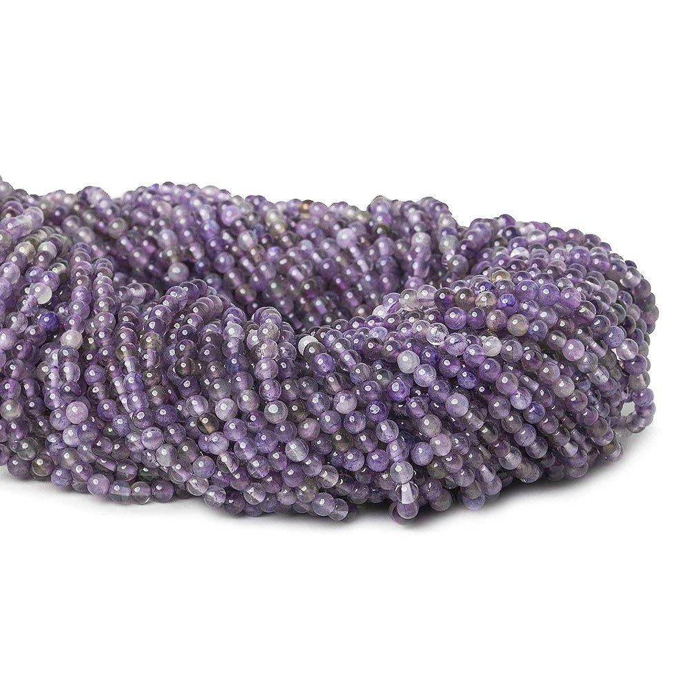 3-4mm Cape Amethyst plain round beads 15 inch 125 pieces - The Bead Traders