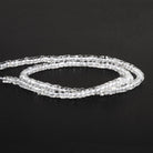 3-4mm Crystal Quartz Plain Heishis 12 inch 110 beads - The Bead Traders