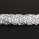 3-4mm Crystal Quartz Plain Heishis 12 inch 110 beads - The Bead Traders