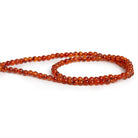 3-4mm Dark Carnelian Handcut Rounds 14 inch 110 beads - The Bead Traders