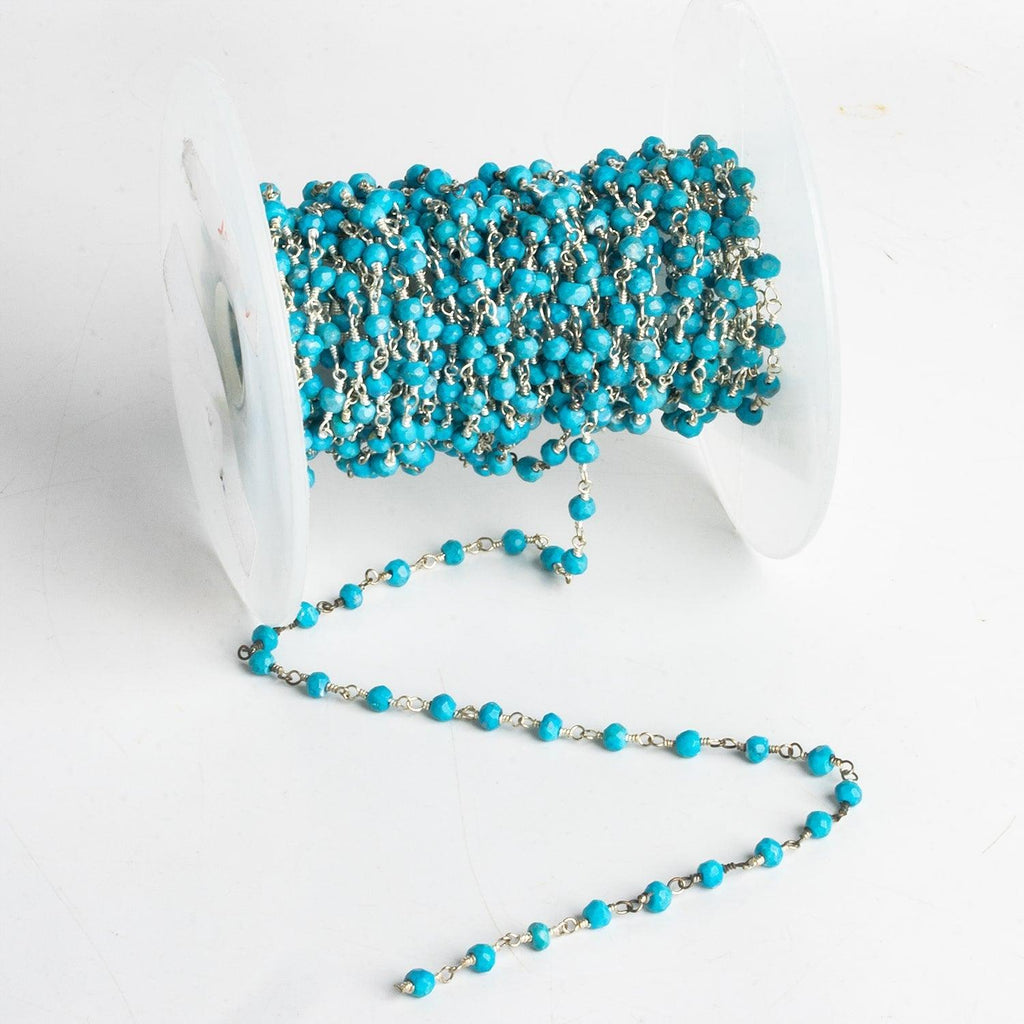 3-4mm Howlite Silver Chain - Lot of 20 Feet - The Bead Traders