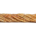 3-4mm Imperial Topaz Faceted Rondelles 18 inch 195 beads - The Bead Traders