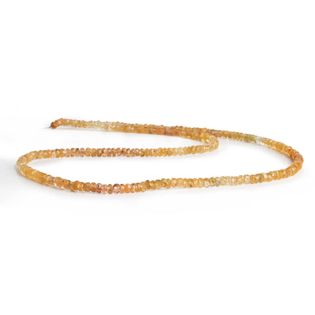 3-4mm Imperial Topaz Faceted Rondelles 18 inch 195 beads - The Bead Traders