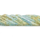 3-4mm Multi Color Beryl Faceted Rondelles 14 inch 165 beads - The Bead Traders