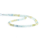 3-4mm Multi Color Beryl Faceted Rondelles 14 inch 165 beads - The Bead Traders