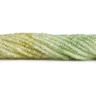 3-4mm Prehnite Faceted Rondelles 14 inch 165 beads - The Bead Traders