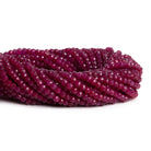 3-4mm Red Jade Handcut Rondelles 12 inch 110 beads - The Bead Traders