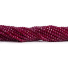 3-4mm Red Jade Handcut Rondelles 12 inch 110 beads - The Bead Traders