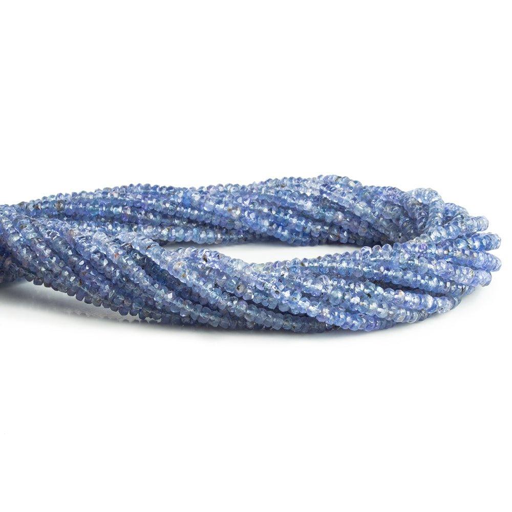 3-4mm Tanzanite Faceted Rondelle Beads 14 inch 200 pieces - The Bead Traders