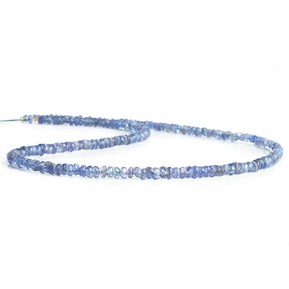 3-4mm Tanzanite Faceted Rondelle Beads 14 inch 200 pieces - The Bead Traders