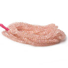 3-5.5mm Morganite faceted rondelle beads 16 inches 135 pieces AA - The Bead Traders