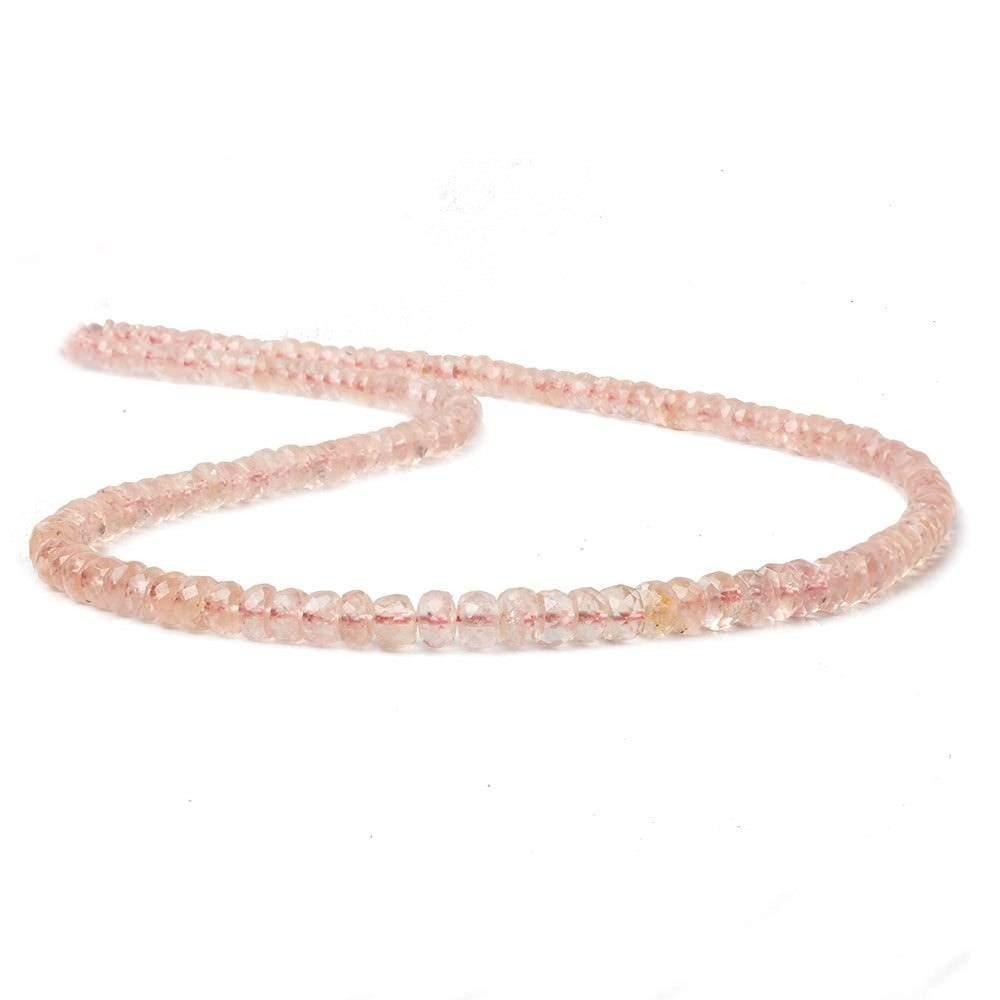 3-5.5mm Morganite faceted rondelle beads 16 inches 135 pieces AA - The Bead Traders