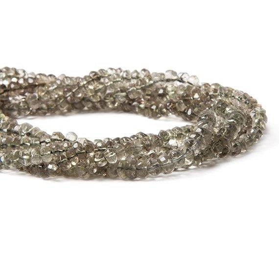 3-5mm Light Smoky Quartz faceted rondelle Beads 13.5 inches 114 pieces - The Bead Traders