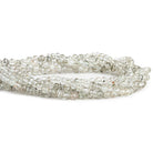 3-5mm White Topaz faceted round beads 18 inch 95 pieces - The Bead Traders