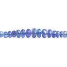 3-6.5mm Tanzanite Faceted Rondelle Beads 15 inch 175 pieces - The Bead Traders