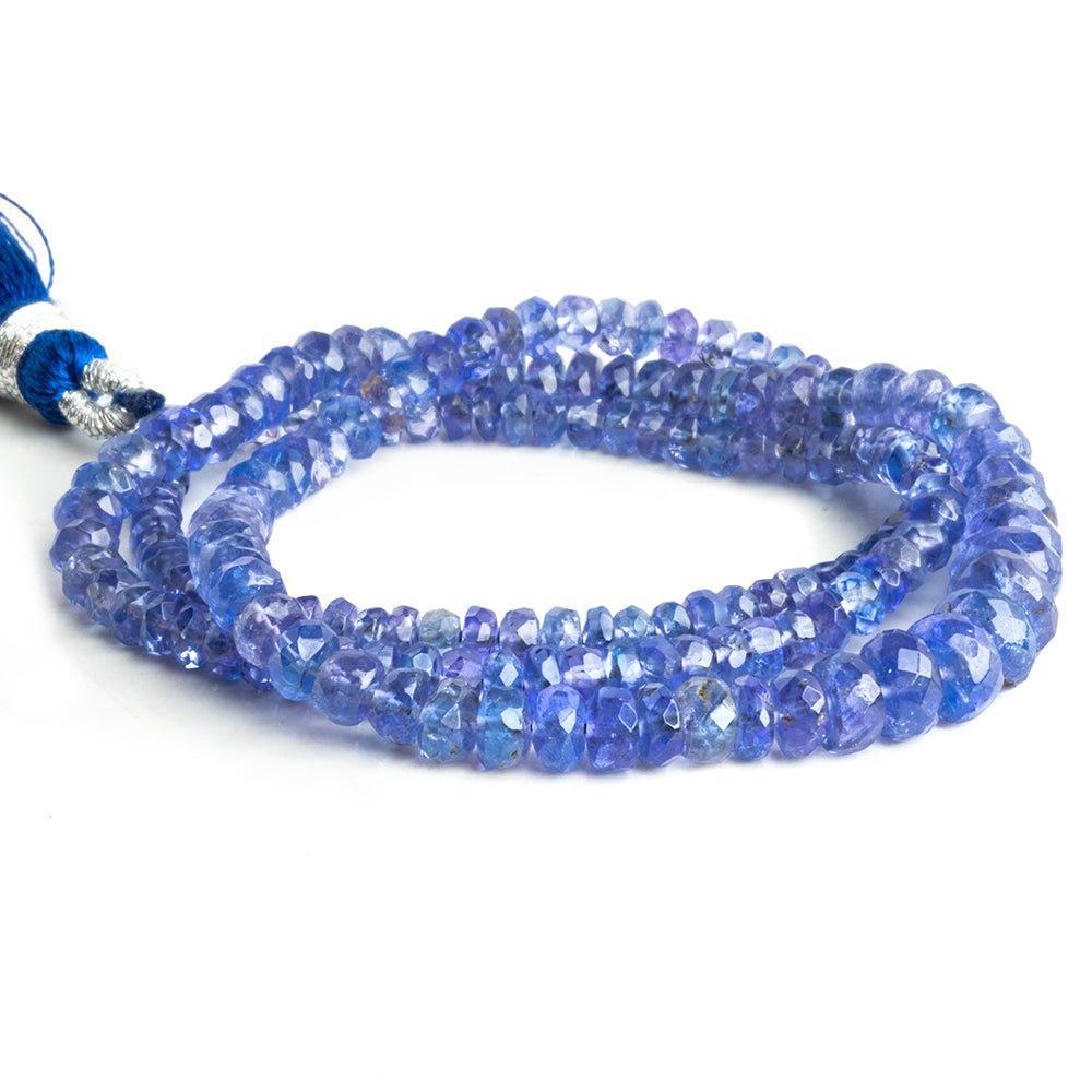3-6.5mm Tanzanite Faceted Rondelle Beads 15 inch 175 pieces - The Bead Traders