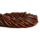 3-6mm Hessonite Garnet Plain Heishis 12 inch 105 beads - The Bead Traders