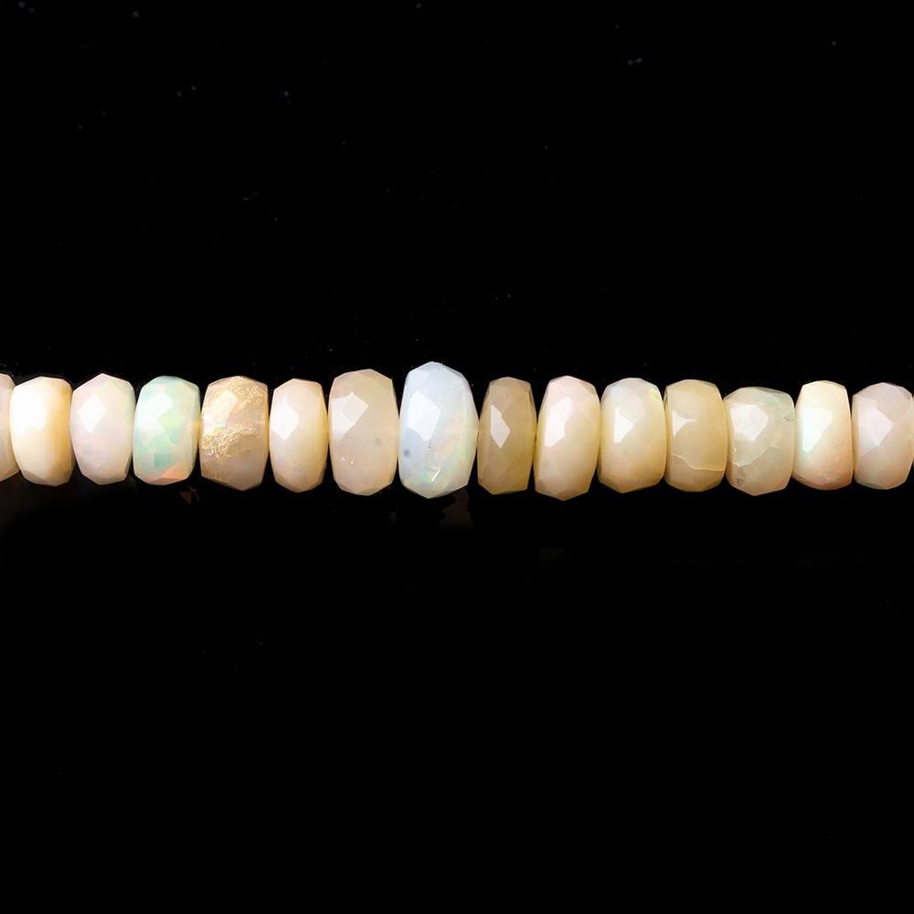3-6mm Light Golden Ethiopian Opal Faceted Rondelle Beads 17 inch 165 pieces - The Bead Traders