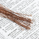 3 inch Copper Eyepin 22 Gauge 22 pieces - The Bead Traders