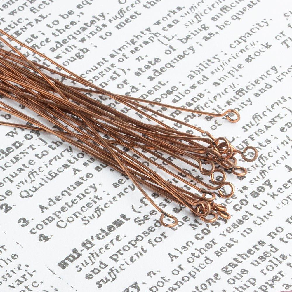 3 inch Copper Eyepin 22 Gauge 22 pieces - The Bead Traders