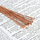 3 inch Copper Headpin with flat circular head 22 Gauge 22 pieces - The Bead Traders