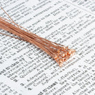 3 inch Copper Headpin with flat circular head 24 Gauge 22 pieces - The Bead Traders