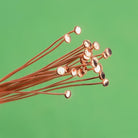 3 inch Copper Headpin with flat circular head 24 Gauge 22 pieces - The Bead Traders