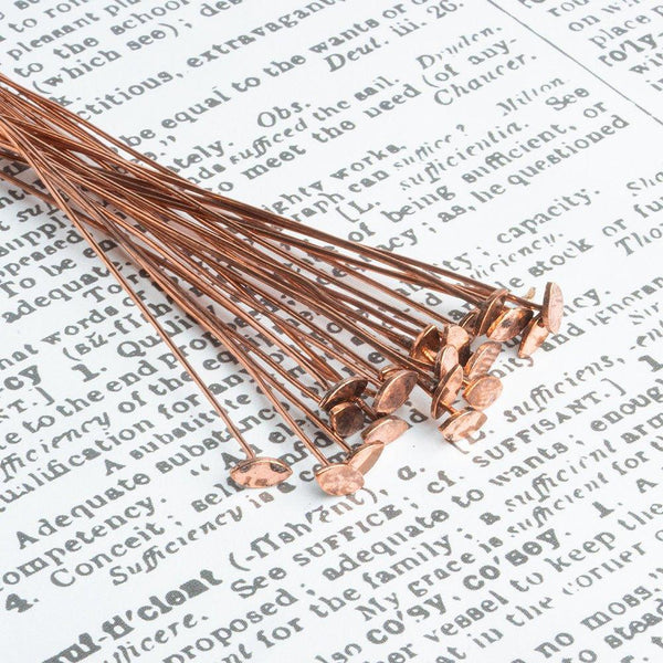 3 inch Copper Marquise Headpin 22 Gauge 22 pieces