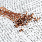 3 inch Copper Ribbon Headpin 22 Gauge 22 pieces - The Bead Traders