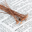 3 inch Copper Star Headpin 22 Gauge 22 pieces - The Bead Traders