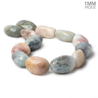 30x22-36x20mm Multi Beryl straight drilled plain nuggets 16 inch 12 large hole beads - The Bead Traders