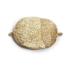 30x22mm Gold plated Oval Drusy Connector 1 focal bead - The Bead Traders