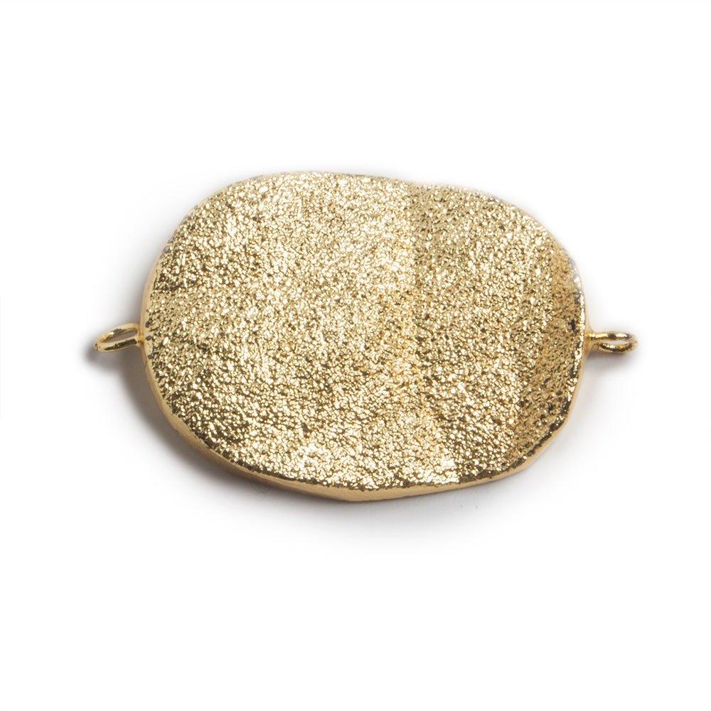 30x22mm Gold plated Oval Drusy Connector 1 focal bead - The Bead Traders
