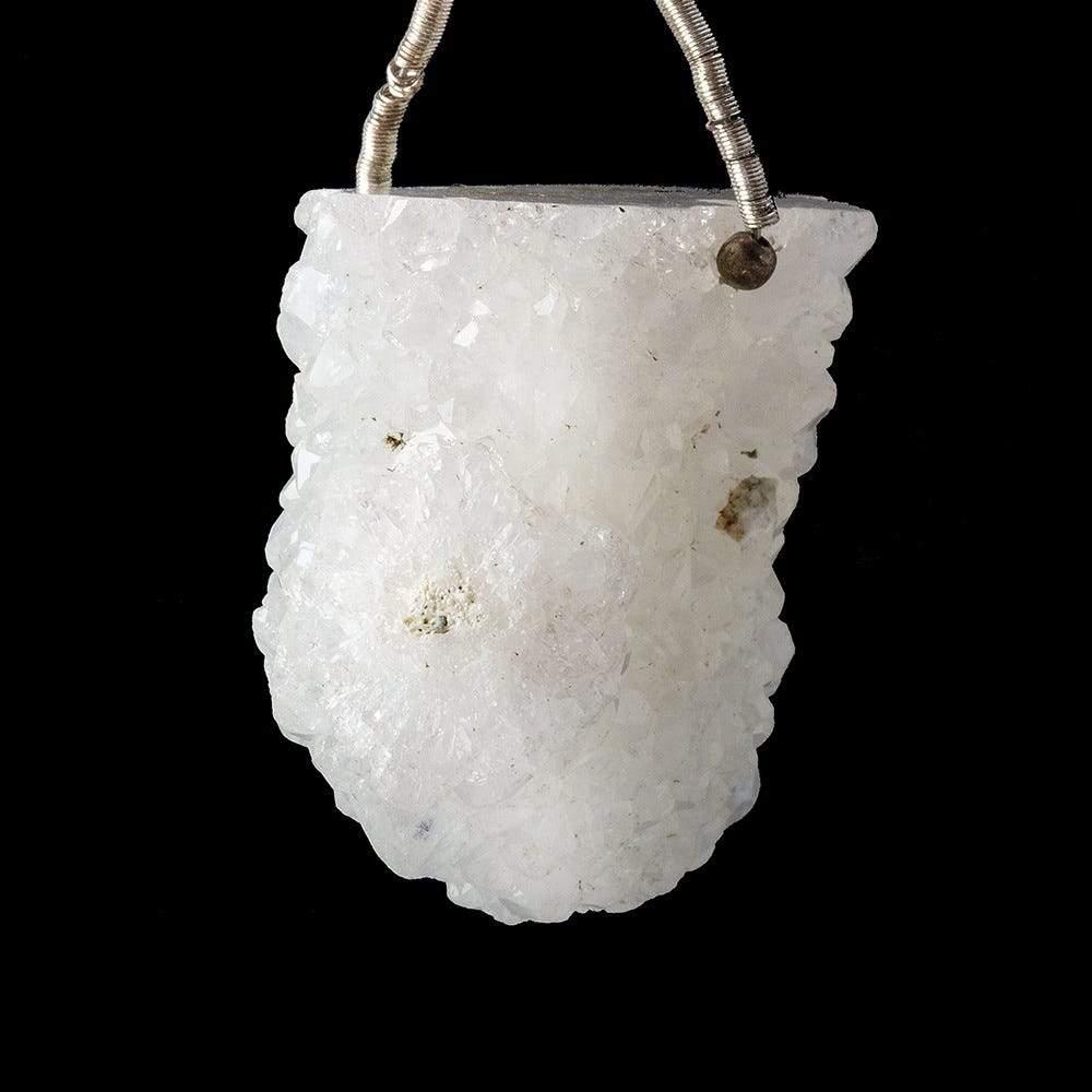 31x29mm Solar Quartz Drusy Natural Stalactite Focal - The Bead Traders