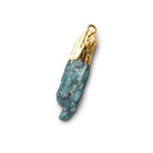 31x9mm Gold Leafed Blue Kyanite Natural Crystal Pendant 1 piece - The Bead Traders