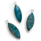 34x13mm Silver Leafed Apatite Marquise Pendant 1 Bead - The Bead Traders