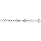 3.5-4.5mm Amethyst tumbled faceted rondelle Black Gold plated Chain by the foot 37 pieces - The Bead Traders