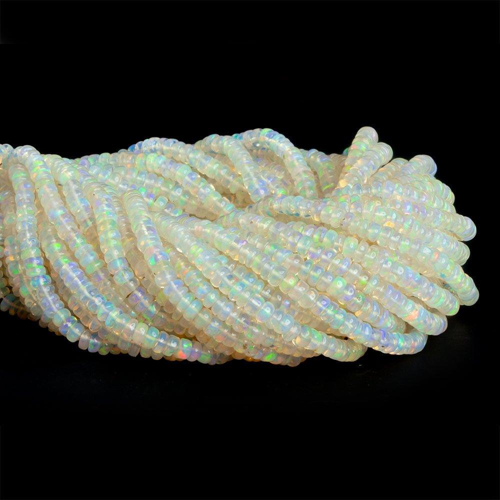 3.5-4.5mm Ethiopian Opal Plain Rondelle Beads 16 inch 180 pieces - The Bead Traders