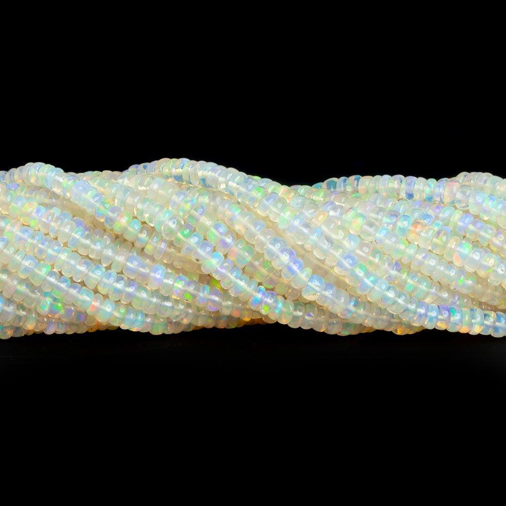 3.5-4.5mm Ethiopian Opal Plain Rondelle Beads 16 inch 180 pieces - The Bead Traders