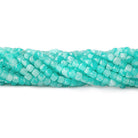 3.5-4mm Amazonite petite faceted cubes 12.5 inch 84 beads - The Bead Traders