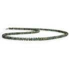 3.5-4mm Indicolite Tourmaline Plain Rondelle Beads - The Bead Traders