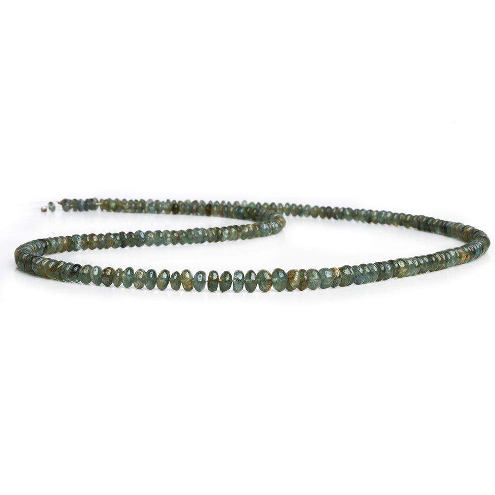 3.5-4mm Indicolite Tourmaline Plain Rondelle Beads - The Bead Traders