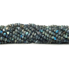 3.5-4mm Indigo Labradorite faceted rondelles 13 inch 117 beads - The Bead Traders