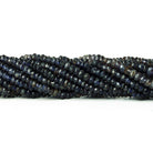 3.5-4mm Iolite native faceted rondelles 13 inch 135 beads - The Bead Traders