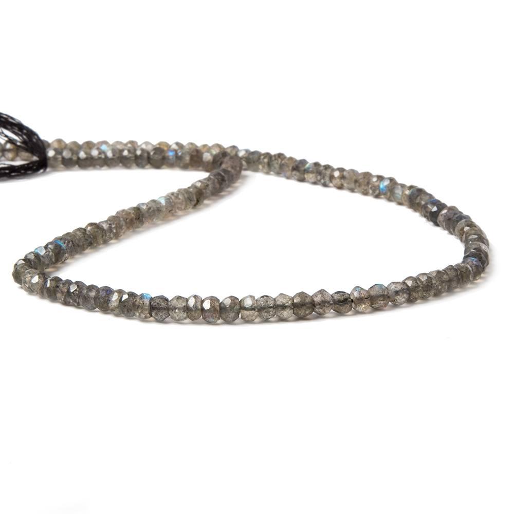 3.5-4mm Labradorite Faceted Rondelle Beads 13.5 inch 144 beads - The Bead Traders