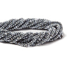 3.5-4mm Metallic Bluish Silver plated Pyrite faceted rondelle Beads 104 pcs - The Bead Traders