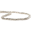 3.5-4mm Metallic Champagne plated Pyrite faceted rondelle Beads 103 pcs - The Bead Traders