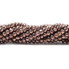 3.5-4mm Metallic Cocoa Brown plated Pyrite faceted rondelle Beads 117 pcs - The Bead Traders