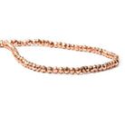 3.5-4mm Metallic Copper Rose plated Pyrite faceted rondelle Beads 100 pcs - The Bead Traders